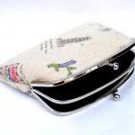 Linen World Travel Coin Purse With 2 Compartments..